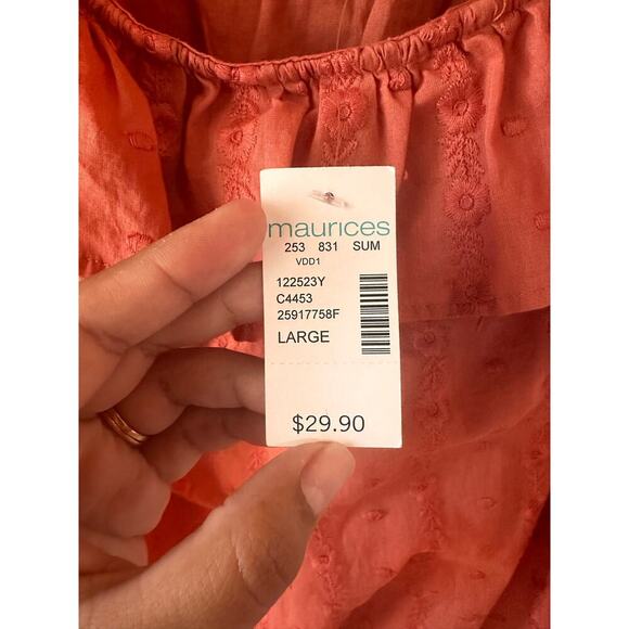 Maurices Pink Ruffle Tank Top - Picture 5 of 9